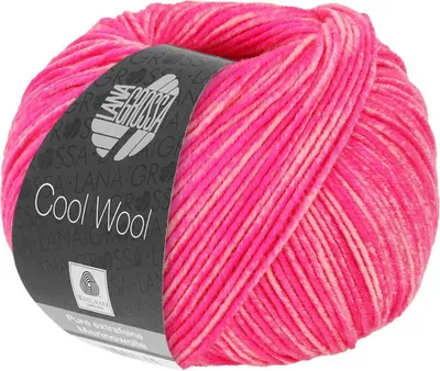 Produktbild von Lana Grossa Cool Wool Neon Print, Farbe:6525 - Neonpink/Rosa