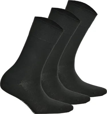 Produktbild von Hudson 3 Paar Damen Socken, Relax Baumwolle Strumpf, Komfortbund, Einfarbig Schwarz 35-38 (2,5-4,5 UK)