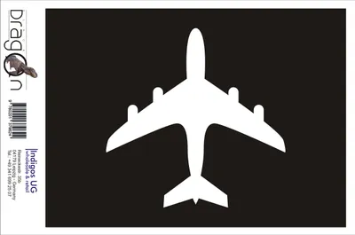 Produktbild von Aufkleber / Autoaufkleber - JDM / Die cut / Auto / OEM - Flugzeug - 120x120 mm gelb - Heckscheibe / Heckscheibenaufkleber