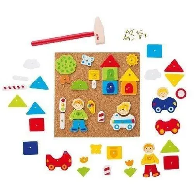 Produktbild von Bauspiel mit Hammer und Nägeln für Kinder, City
