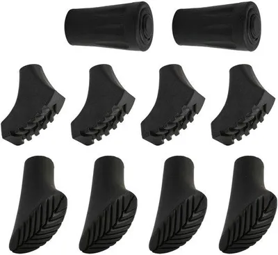 Produktbild von Nordic Walking Pads, 10er Set, gummierte Stößel für Wanderstöcke, für alle Nordic Walking-Stöcke geeignet