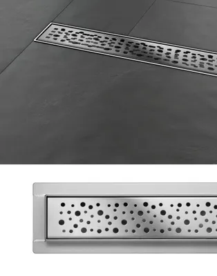 Produktbild von Duschrinne Bodenablauf Befliesbar Napo 80 cm Edelstahl Siphon Ablaufrinne