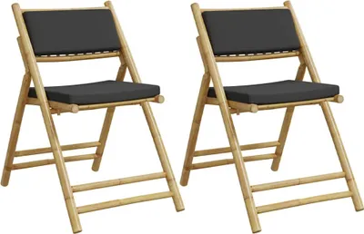 Produktbild von VidaXL 365873, Terrasse, Gepolsterter Sitz, Bambus, Grau, 110 kg, 590 mm