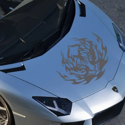 Produktbild von Aufkleber - Autoaufkleber "Tiger Tribal" 70cm x 60cm dunkelgrau - Tuning Carystyling Heckscheibe Auto