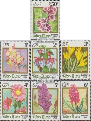 Produktbild von Briefmarken Laos 1986 Mi 890-896 (kompl.Ausg.) postfrisch Blumen