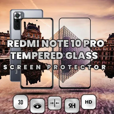 Obrázek produktu pro 1-balení Xiaomi Redmi Note 10 Pro Ochranné sklo na displej - Tvrzené sklo 9H - Super kvalita 3D