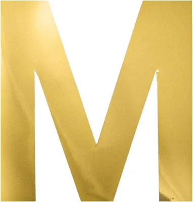 Produktbild von Oblique Unique Bügelbild Buchstabe M Bügelfolie für DIY Gestaltung Beschriftung von Kleidungsstücken uvm. - gold