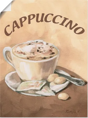 Produktbild von ARTland Poster Tasse Cappuccino Größe: 45x60 cm