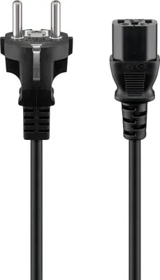 Produktbild von Kaltgeräte-Anschlusskabel,1,8 m, Schwarz, (3\*0,75 mm²)