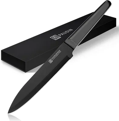 Immagine prodotto di PAUDIN RC3 Coltello da intaglio professionale 20 cm – Coltello da cucina giapponese – Rivestimento in Vetroceramica – Affilato come un rasoio e igienico