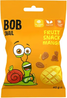 ŻELKI MANGO BEZ ŻELATYNY BEZGLUTENOWE 40 g - BOB SNAIL