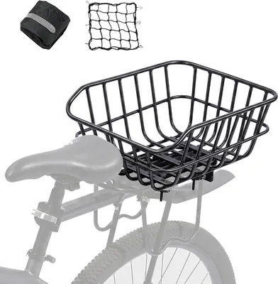 Produktbild von Fahrradkorb robust, 40 x 32,5 x 17 cm, mit einfacher Befestigung, für Einkäufe