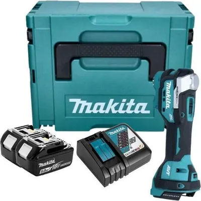 Produktbild von Makita DTM 52 RTJ Akku Multifunktionswerkzeug 18 V Starlock Max Brushless + 2x Akku 5,0 Ah + Ladegerät + Makpac