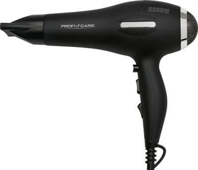 Produktbild von ProfiCare Haartrockner, elektrischer Haartrockner, Hair Dryer, mit Soft-Touch Gehäuse und Hitzeschutz, Cool-Shot, 2 Meter Kabel-Länge, AC-Profi-Motor, 2200 Watt,  PC-HT 3017