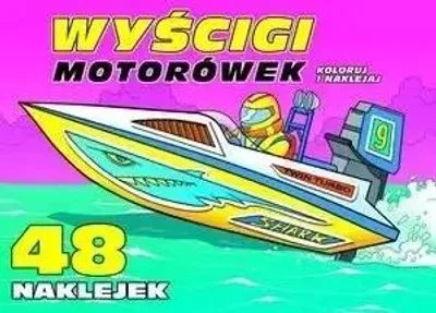 Obrázek produktu pro Wyścigi motorówek Koloruj i naklejaj - praca zbiorowa