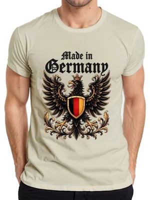 Produktbild von Germany Bundesadler Wappen Stolz Statement Sarkasmus Herren T-Shirt, Natur, 3XL