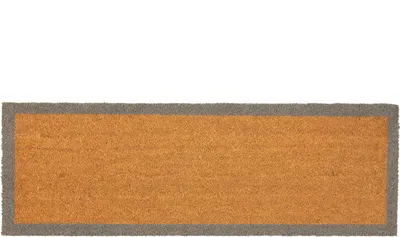 Produktbild von Nicola Spring Kokosfaser-Doppeltürmatte – 120 x 40 cm – grauer Rand