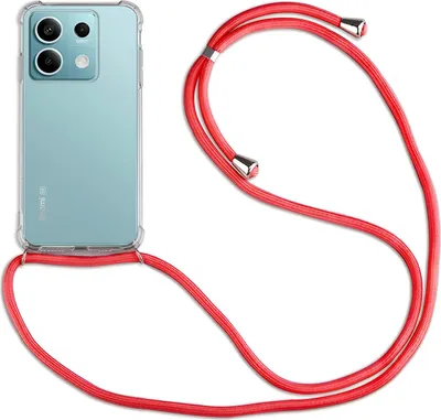 Produktbild von Handykett für Xiaomi Redmi Note 13 Serie Hülle mit Kordel Handyhülle mit Band Redmi Note 13 5G in Rot
