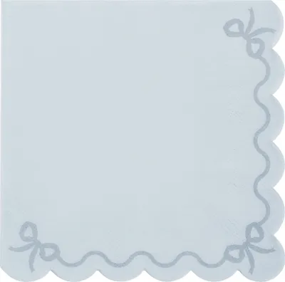 Produktbild von Servietten "Rüsche" 12Stk./33x33cm | Blau
