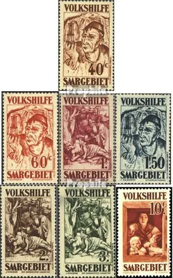 Produktbild von Briefmarken Saarland 1931 Mi 144-150 (kompl.Ausg.) mit Falz Volkshilfe: Gemälde (III)
