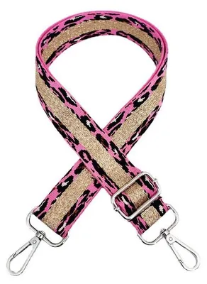 Produktbild von Schultergurt - 3,8 cm breit und 75-130 cm längenverstellbar - Ersatzgurt für Handtaschen und Crossbody-Taschen - Rosa
