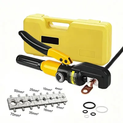 Produktbild von Hydraulische Kabelpresszange - YQK-70 8T - Pressbereich 4-70mm² - Sechskantpressung - Manuelle Crimpzange - Für Kabelschuhe und Heimwerker