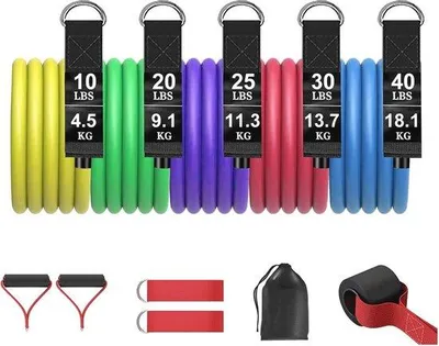 Productafbeelding van Famanu Trainingsband, elastisch - Draagbaar fitnessaccessoire voor training van het hele lichaam