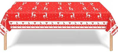 Produktbild von Weihnachtstischdecke Rot Rechteckig 108 x 180 cm PEVA