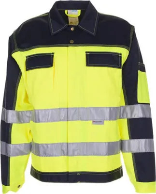 Produktbild von Größe 52 Herren Planam Warnschutz Bundjacke 2-farbig gelb marine Modell 2007