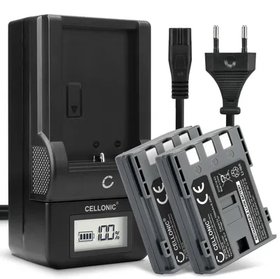 Image de CELLONIC 2x Batterie pour Appareil photo Compatible avec Canon VIXIA HF R10, PowerShot G7, PowerShot G9, NB-2LH - (700mAh, 7.4V) + Chargeur