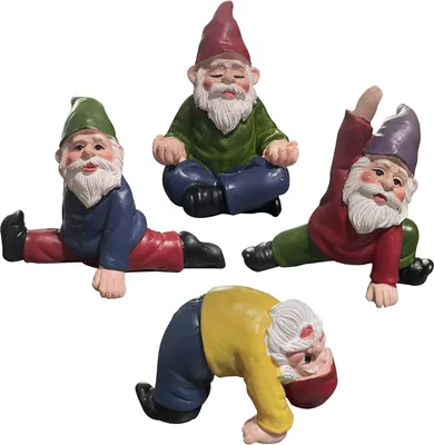 Zdjęcie produktu dla Zestaw 3 miniaturowych krasnali ogrodowych - krasnale do bajkowych ogrodów