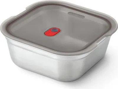 Obrázek produktu pro Nádoba na potraviny Black+Blum FBSS-SQ-L017, 1,4 l, čtvercová, vhodná do trouby, bez BPA, nerezová ocel, šedá