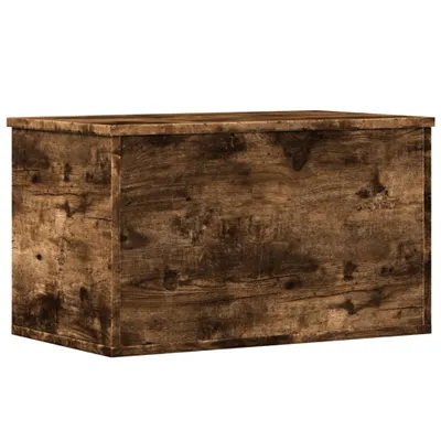 Image de Boîte de rangement chêne fumé 60x35x35 cm bois d'ingénierie