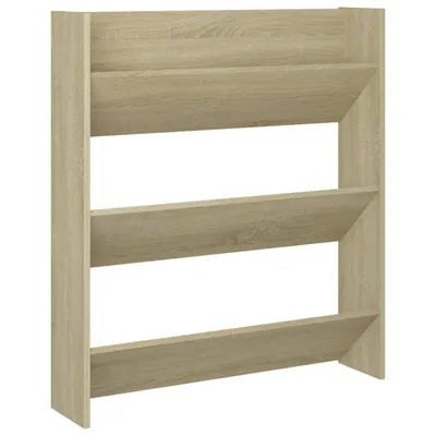 Produktbild von Wand-Schuhschrank Sonoma-Eiche 80x18x90 cm Holzwerkstoff