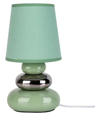 Produktbild von Tischleuchten - Keramik Tischleuchte "STONEY" mint, Tischlampe im Retro Style, aus Keramik in mint, 31 cm hoch, Ø 16 cm, E14-Fassung – Schnurschalter