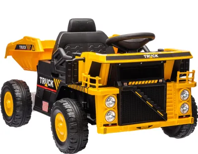Produktbild von Elektro-Kipplaster für Kinder 3-5 Jahre | 3-6 km/h mit kippbarer Ladefläche | Rutschauto mit Licht & Musik | Spielzeugauto Geschenk