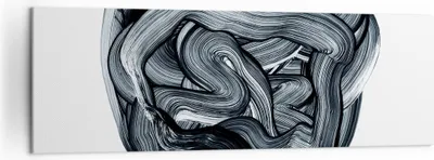 Produktbild von Bild auf Leinwand - Leinwandbild - Einteilig - Abstraktion schwarz verschwommen - 160x50cm - Wand Bild - Wanddeko - Wandbilder - Leinwanddruck - Bilder - Wanddekoration - Leinwand bilder AB160x50-4874
