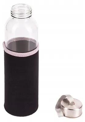 Produktbild von Upominkarnia 84244 Blaue Glasflasche mit Neoprenhülle 500ml