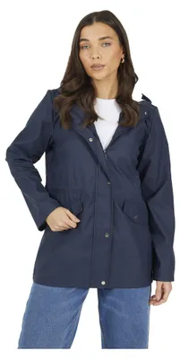 Produktbild von Brave Soul - "Saffy" Regenmantel für Damen, mit Kapuze, Gummiert WH408 (40 DE) (Marine)