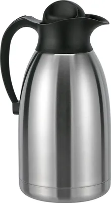 Produktbild von Thermoskan - Silber/Schwarz - 2 Liter - Edelstahl - Isolierkanne - Heiße/Kalte Getränke - Kaffeekanne/Teekanne