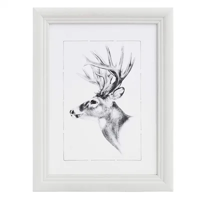 Immagine prodotto di Cornice in legno con vetro | Bianca | 20x30 cm