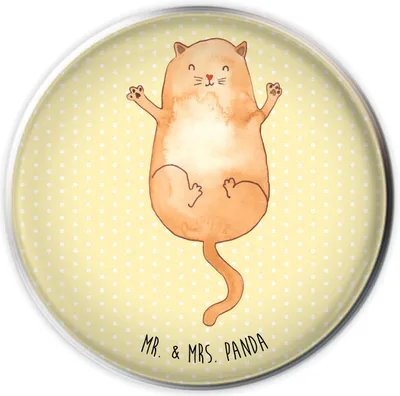 Produktbild von Mr. & Mrs. Panda Waschbecken Ablaufstopfen Katze Umarmen - Gelb Pastell - Geschenk, Stöpsel, abfluss, Liebe, Ablaufgarnitur, Familie, Katzenmotive, Katzen, Cats