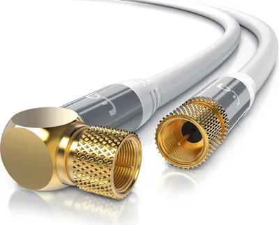 Obrázok produktu pre Primewire SAT kábel, koaxiálny, F-konektor, HDTV SAT koaxiálny kábel 90° uhlový, 4x tienenie, 135dB, 75Ohm - 7,5m