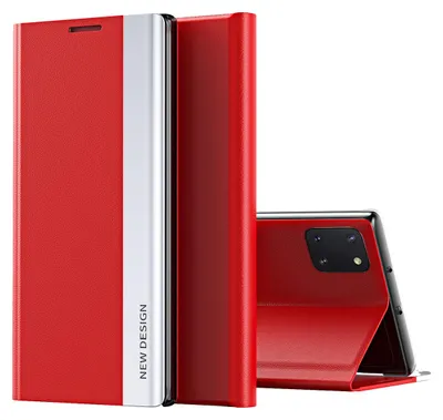 Obrázek produktu pro Galaxy Note 10 Lite Case, LaimTop LeatherPolyuretanMagnetic Flip Stand Case pro Samsung Galaxy Note 10 Lite Red