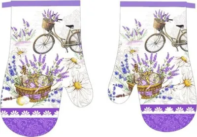 Image de Gants de four, gants de cuisine avec aimant Lavender Lavendel