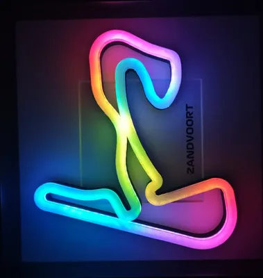 Produktbild von Zandvoort LED RGB Rennstrecke, Formel 1 Kunstlicht, F1 Strecke LED Bahrain F1 Geschenk Formel 1