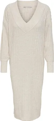 Produktbild von ONLY Langarm Strickkleid Loose Fit Midi Knit Dress V-Neck Pullover TESSA Größe: L