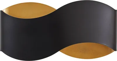 Produktbild von Lindby Wandleuchte Dailin, schwarz/gold, 30 cm, Metall