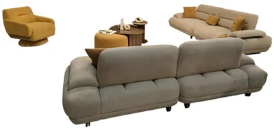 Produktbild von Stilvolle Couchgarnitur Moderner Viersitzer Designer Sessel Tische