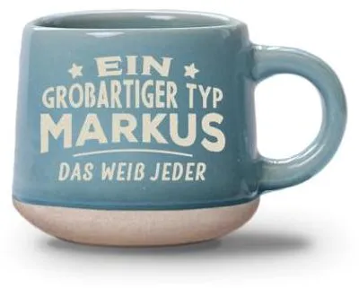 Produktbild von Espressotasse Markus aus Steinzeug, 60 ml, in erdigen Farbtönen, rustikal, Duo-Geschenkset